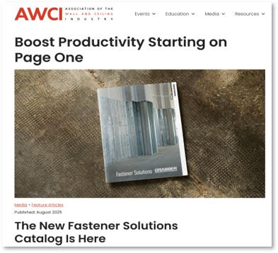 Screenshot of AWCI article featuring Grabber Pro's new digital catalog powered by DCatalog