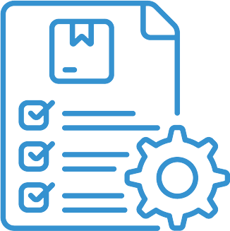 Illustration of editable spec sheet with gear symbolizing customization features
