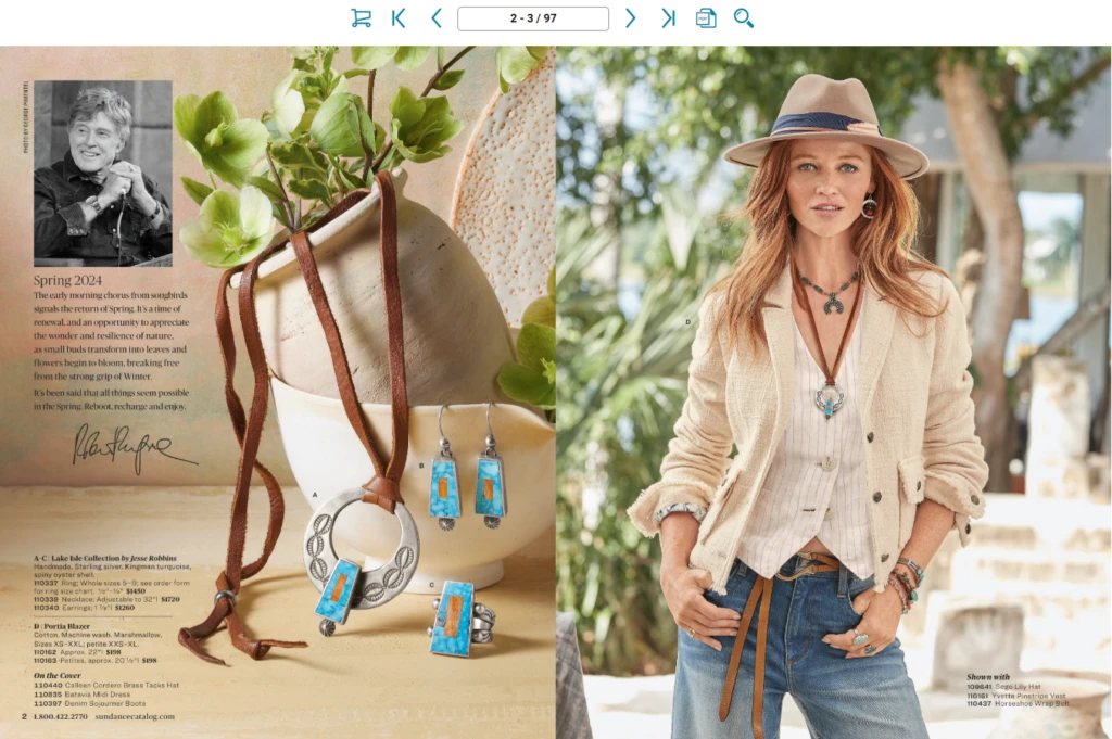 flipbook catalog example from fashion brand