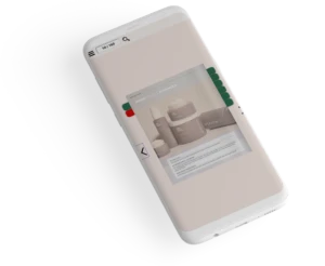 mobile view of make up lookbook created using dcatalog