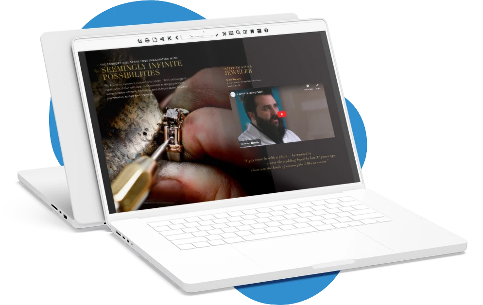 a lookbook with video embeded