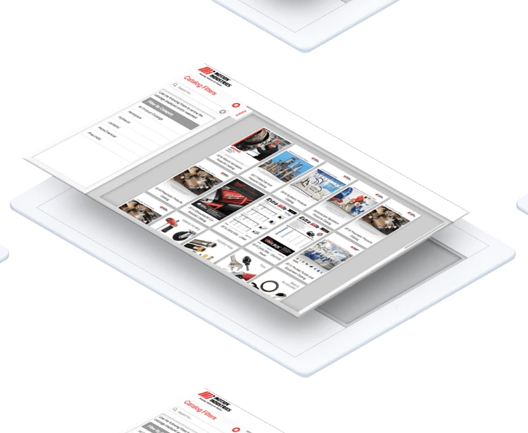 virtual library rack screenshot on tablet