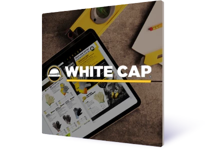 white cap flip-page product catalog