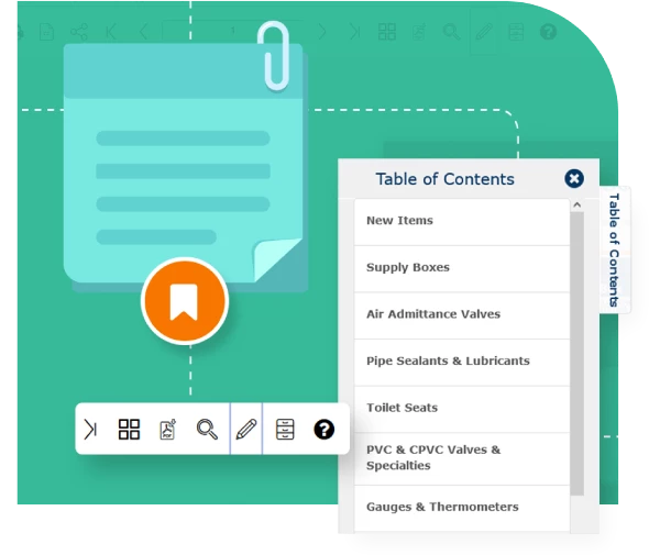 table of contents of flipbook