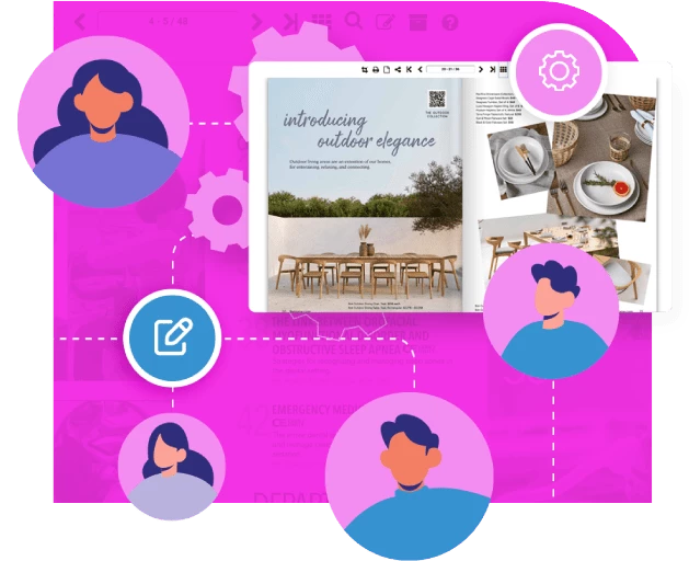 manage flipbook with multiple team members